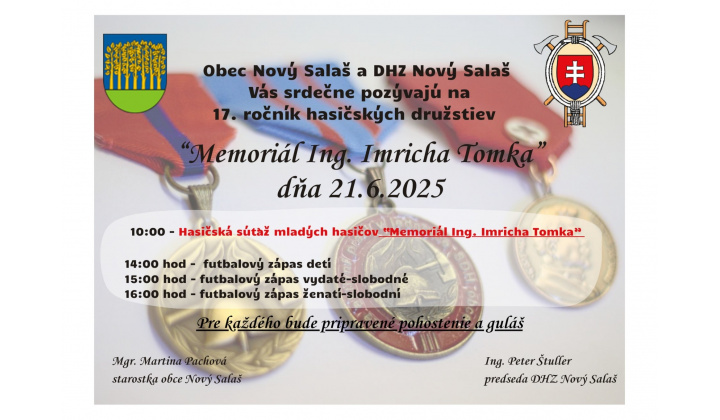Memoriál  Ing. Imricha Tomku - 21.06.2025