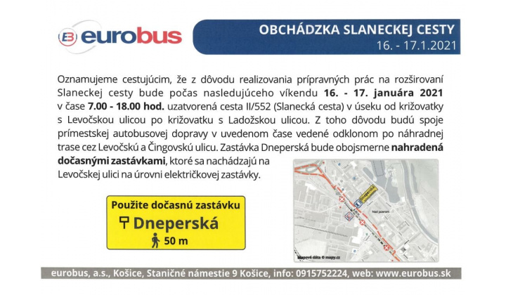 Obchádzka Slaneckej cesty 