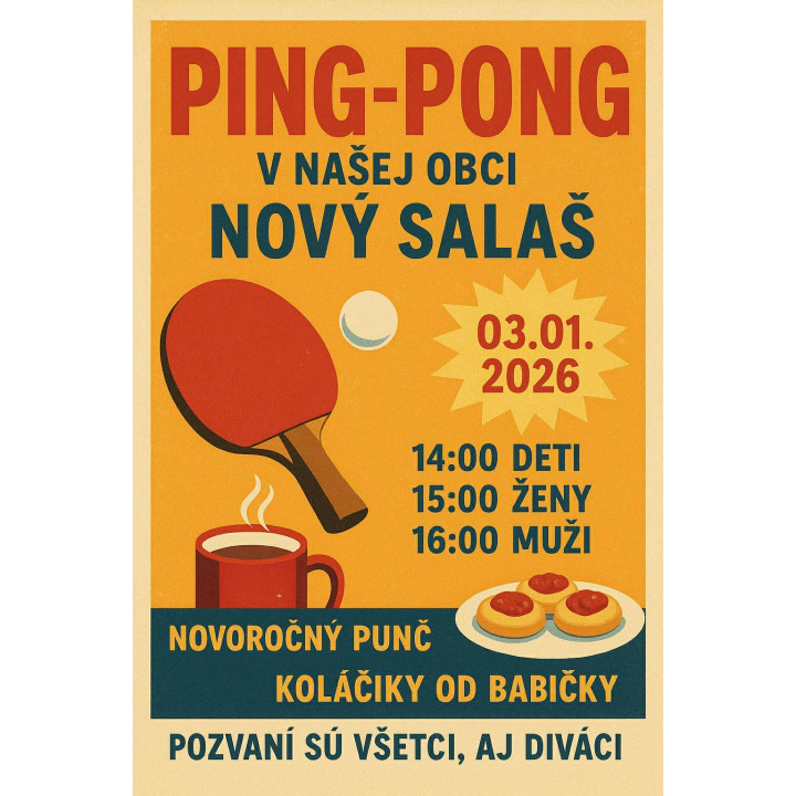 Pingpongový turnaj 3.1.2025