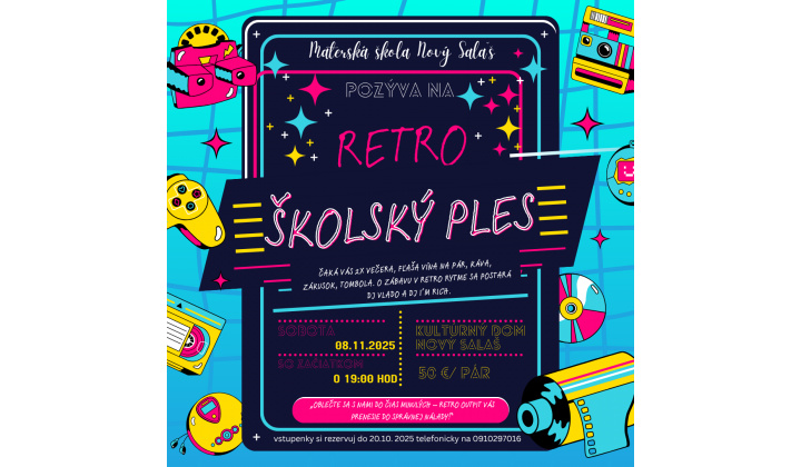 Pozvánka na ples Materskej školy 08.11.2025