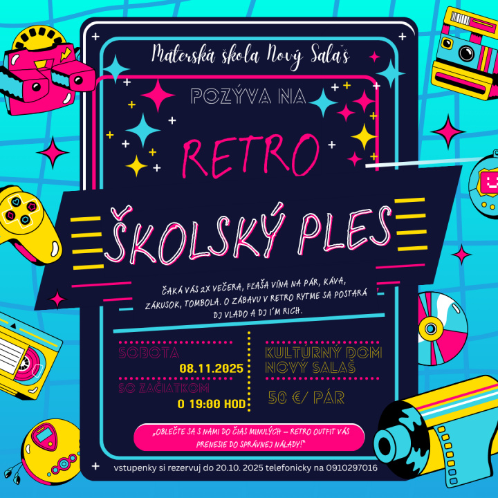 Pozvánka na ples Materskej školy 08.11.2025